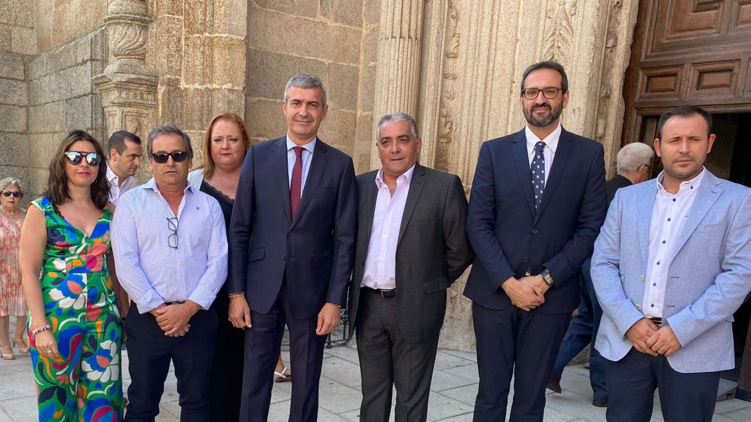 Sergio Gutiérrez, (segundo por la izquierda) en Almorox (Toledo)