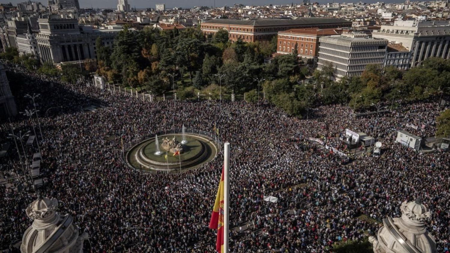 Manifestación en Madrid en apoyo de la sanidad pública.