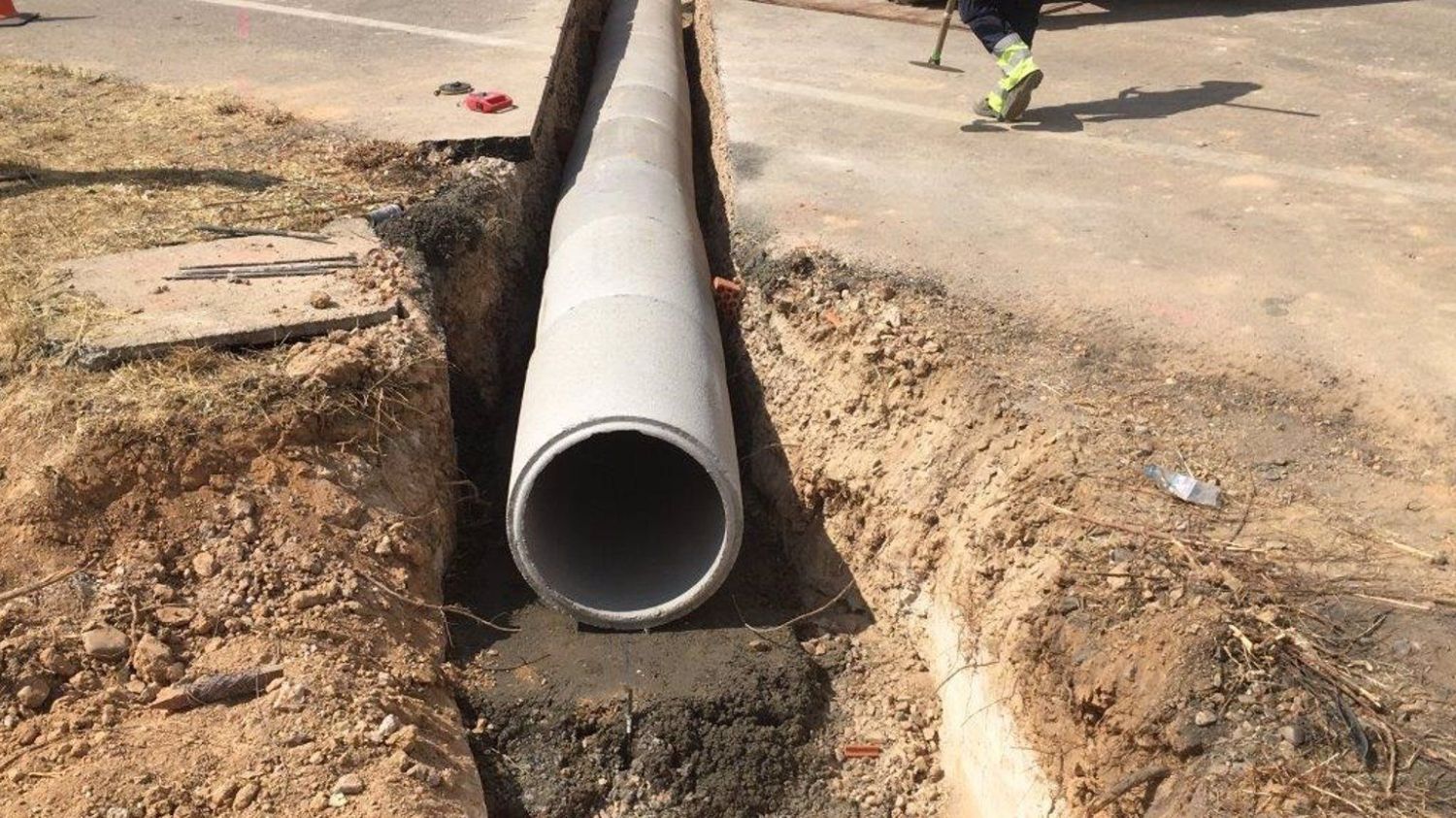 Obras en una carretera.