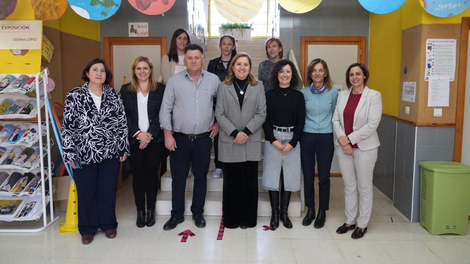 Visita de la consejera Rosa Ana Rodríguez a las obras que se están acometiendo en el centro.